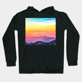 Mountains With Rainbow Sky Hoodie